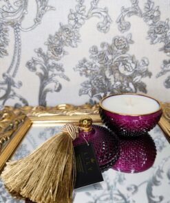 žvakė stikliniame indelyje balkažaninė 140 atidaryta