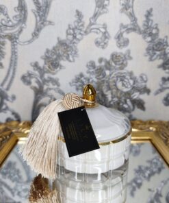 Natūrali sojų vaško žvakė stikliniame indelyje 240ml (balta)