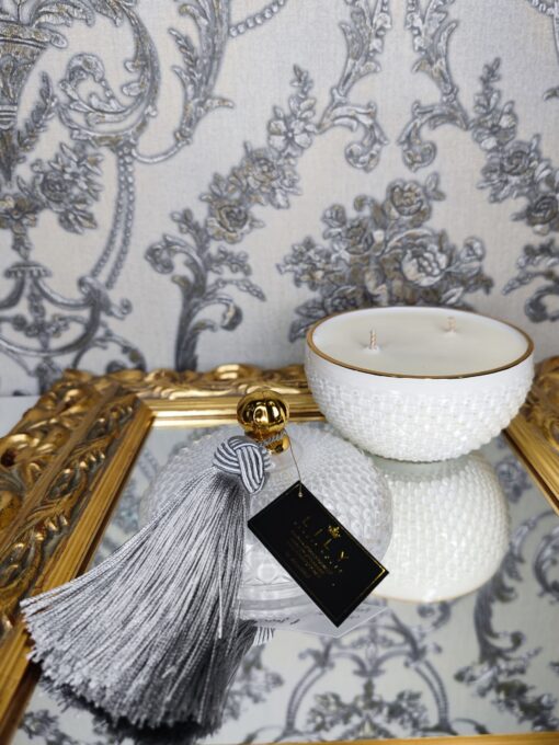 Žvakė stikliniame indelyje 380ml (balta)