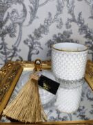 Žvakė stikliniame indelyje 500ml (balta)