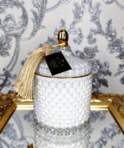 Žvakė stikliniame indelyje 500ml (balta)