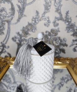 Natūrali sojų vaško žvakė stikliniame indelyje 250ml (balta matinė)