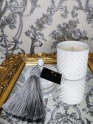 Natūrali sojų vaško žvakė stikliniame indelyje 250ml (balta matinė)