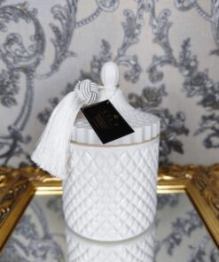 Natūrali sojų vaško žvakė stikliniame indelyje 500ml (balta matinė)