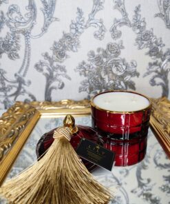 žvakė stikliniame indelyje raudona 240 atidaryta