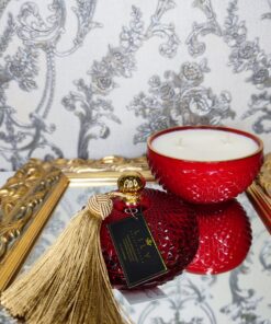 žvakė stikliniame indelyje raudona 380 atidaryta