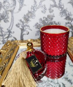 žvakė stikliniame indelyje raudona 500 atidaryta