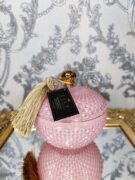 Natūrali sojų vaško žvakė stikliniame indelyje 380ml (rožinė)