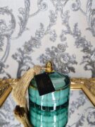 Natūrali sojų vaško žvakė stikliniame indelyje 240ml (žalia)