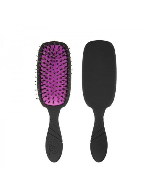 WETBRUSH PRO SHINE ENHANCER ovalus plaukų šepetys su šerno šeriais juodas