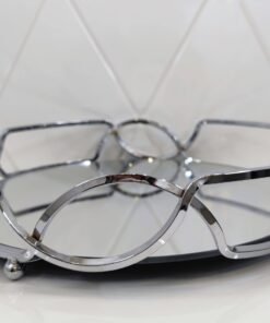 Sidabro spalvos padėklas 30cm