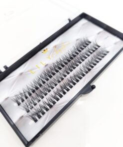 blakstienos kuokšteliais makiažu