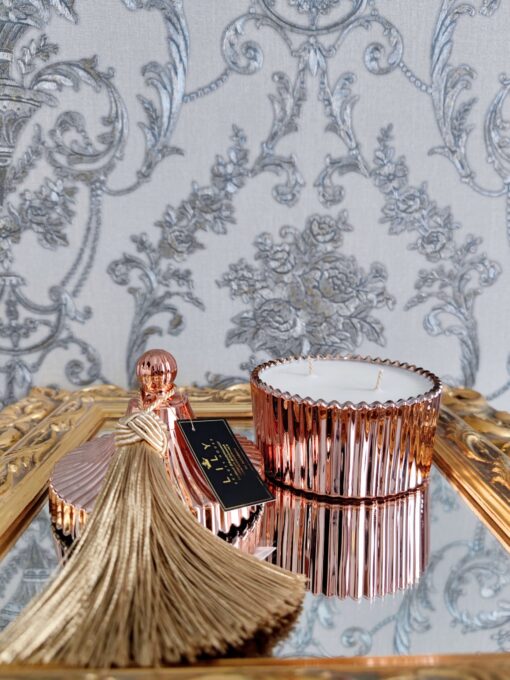 Sojų vaško žvakė, 260ml Rose Gold