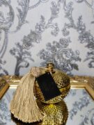 Natūrali sojų vaško žvakė stikliniame indelyje 140ml Auksinė