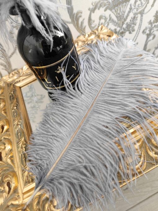 Dekoratyvinės plunksnos pilkos spalvos