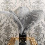 Dekoratyvinės plunksnos pilkos spalvos