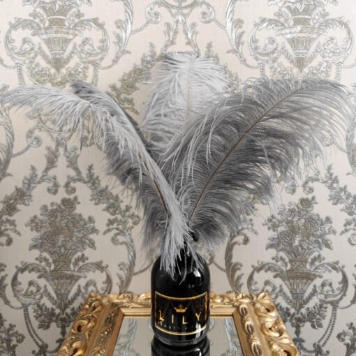 Dekoratyvinės plunksnos pilkos spalvos