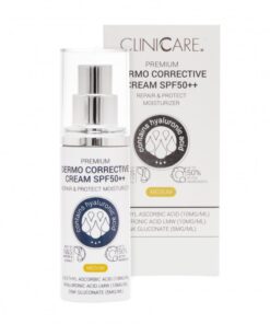 CLINICARE Koreguojamasis kremas SPF50++ su spalva PREMIUM DERMO CORRECTIVE CREAM SPF50++, 30 ml